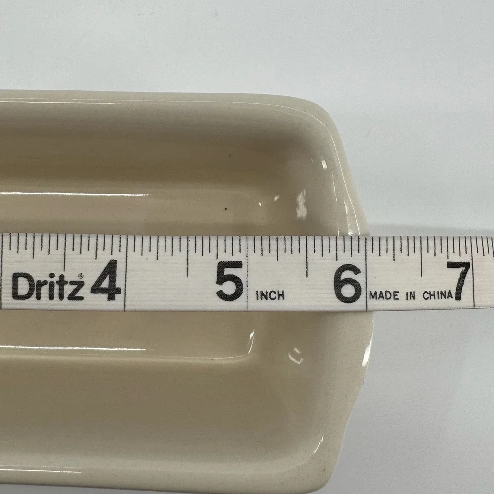 Garden Ridge Mini Loaf Pan Christmas Ceramic Candy Cane Stripe Baking Dish